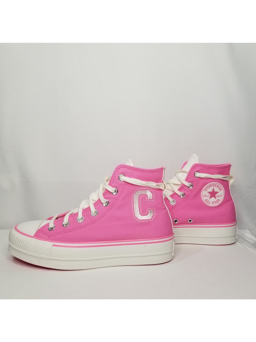 Converse Women's CTAS Lift Platform Retro Varsity Size 9.5 Pink A07141C  NWT